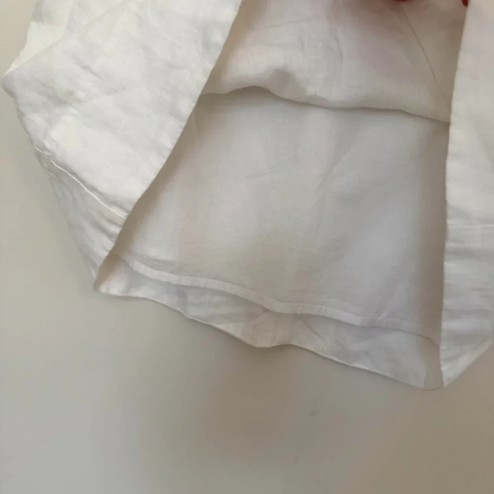 Tommy Bahama Two Palms Double Ruffle Dress 100% Linen Beachy Coastal White - XS - Picture 6 of 8